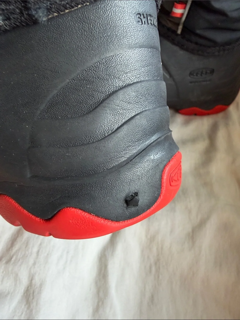 Keen Kids Black, Gray and Red Winter Snow Boots